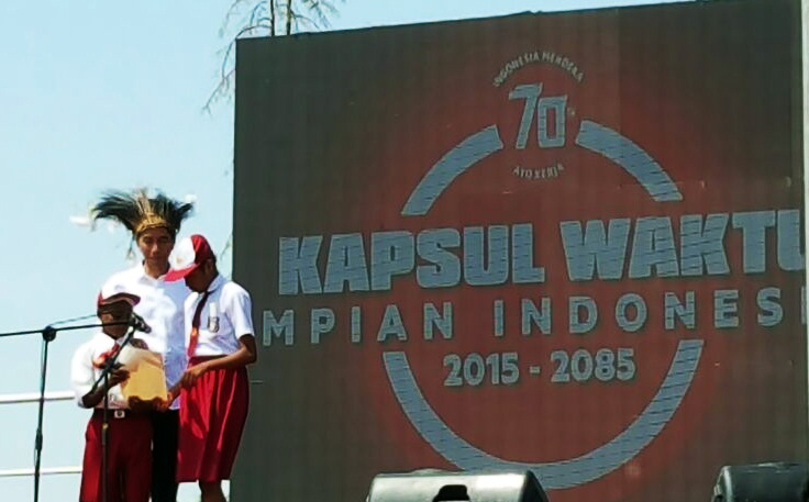 Monumen Kapsul Waktu Diresmikan Presiden Jokowi di Merauke